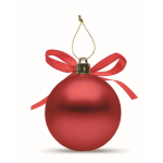 Kerstbal om op te hangen met lint, geleverd in een geschenkdoos kleur rood vierde weergave