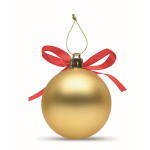 Kerstbal om op te hangen met lint, geleverd in een geschenkdoos kleur goud vierde weergave