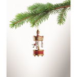 Houten carrouselhanger om in de kerstboom te hangen kleur goud foto bekijken derde weergave
