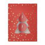 Set van 12 theelichtjes met kaneelgeur en kerstdoos kleur rood tweede weergave