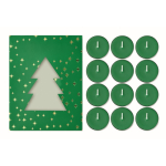 Set van 12 theelichtjes met kaneelgeur en kerstdoos kleur groen derde weergave