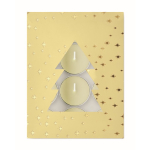 Set van 12 theelichtjes met kaneelgeur en kerstdoos kleur beige tweede weergave