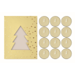 Set van 12 theelichtjes met kaneelgeur en kerstdoos kleur beige derde weergave