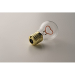 Decoratieve ledlamp met hartvormig filament en batterijen kleur neon fuchsia foto bekijken vijfde weergave