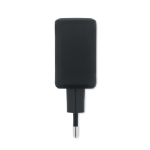 EU-wandlader met USB-A- en USB-C-poort, snelladen 65W kleur zwart
