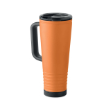 Thermosbeker met dubbele wand en ingebouwde speaker 700 ml kleur oranje