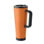 Thermosbeker met dubbele wand en ingebouwde speaker 700 ml kleur oranje