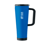 Thermosbeker met dubbele wand en ingebouwde speaker 700 ml kleur koningsblauw weergave met bedrukking