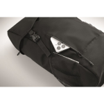 Sportieve RPET 600D rugzak met reflecterende details 15 L kleur zwart foto bekijken achtste weergave