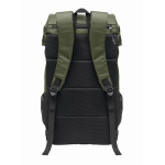 Sportieve RPET 600D rugzak met reflecterende details 15 L kleur donkergroen vierde weergave