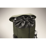Sportieve RPET 600D rugzak met reflecterende details 15 L kleur donkergroen foto bekijken vijfde weergave