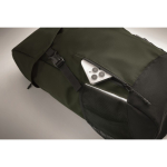 Sportieve RPET 600D rugzak met reflecterende details 15 L kleur donkergroen tweede foto weergave