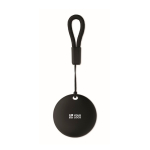 Sleutelhanger tracker compatibel met Apple en Android kleur zwart weergave met bedrukking