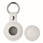 Tracker als sleutelhanger met PU anti-verlies hoesje kleur wit zesde weergave