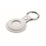 Tracker als sleutelhanger met PU anti-verlies hoesje kleur wit zevende weergave