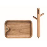 Acaciahouten tray om mee te nemen en voor kleine spullen kleur hout zevende weergave