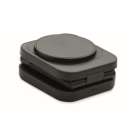 Opvouwbaar 3-in-1 draadloos laadstation met USB-C ingang 15 W kleur zwart vierde weergave