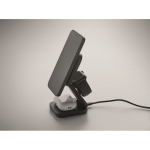 Opvouwbaar 3-in-1 draadloos laadstation met USB-C ingang 15 W kleur zwart foto bekijken achtste weergave