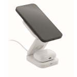 Opvouwbaar 3-in-1 draadloos laadstation met USB-C ingang 15 W kleur wit derde weergave