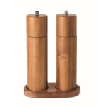 Set acaciahouten zout- en pepermolens met basis kleur hout tweede weergave
