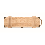 Versterkte houten kist met koordhandvat voor een wijnfles kleur hout achtste weergave