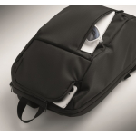 Urban RPET-rugzak met gewatteerd laptopvak 15'' kleur zwart achtste weergave