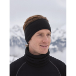 Zachte fleece hoofdband voor koude 280 g/m² kleur zwart sfeervolle weergave