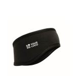 Zachte fleece hoofdband voor koude 280 g/m² kleur zwart weergave met bedrukking