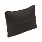Kussen met suède effect en vezelvulling voor comfortabel zitten kleur zwart tweede weergave