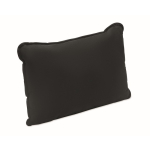 Kussen met suède effect en vezelvulling voor comfortabel zitten kleur zwart achtste weergave
