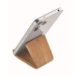 Telefoonstandaard van walnoot- en populierenhout voor op tafel kleur hout derde weergave