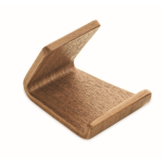 Telefoonstandaard van walnoot- en populierenhout voor op tafel kleur hout zesde weergave