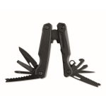 Opvouwbare multitool van aluminium en RVS, 13-in-1 met etui kleur zwart derde weergave