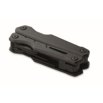 Opvouwbare multitool van aluminium en RVS, 13-in-1 met etui kleur zwart vierde weergave