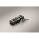 Opvouwbare multitool van aluminium en RVS, 13-in-1 met etui kleur zwart foto bekijken zevende weergave