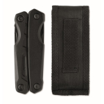 Opvouwbare multitool van aluminium en RVS, 13-in-1 met etui kleur zwart negende weergave