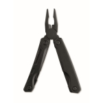 Opvouwbare multitool van aluminium en RVS, 13-in-1 met etui kleur zwart