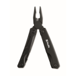 Opvouwbare multitool van aluminium en RVS, 13-in-1 met etui kleur zwart hoofdweergave