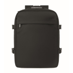 Reisrugzak van RPET-polyester met laptopvak 20L kleur zwart derde weergave