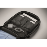 Reisrugzak van RPET-polyester met laptopvak 20L kleur zwart foto weergave