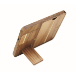 Houten draadloze oplader met telefoonhouder, fotolijst kleur hout derde weergave