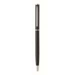 Gerecyclede aluminium pen met chromen clip kleur zwart derde weergave