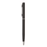 Gerecyclede aluminium pen met chromen clip kleur zwart vierde weergave