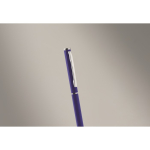 Gerecyclede aluminium pen met chromen clip kleur blauw foto bekijken tweede weergave
