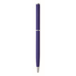 Gerecyclede aluminium pen met chromen clip kleur blauw vijfde weergave