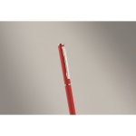 Gerecyclede aluminium pen met chromen clip kleur rood foto bekijken tweede weergave