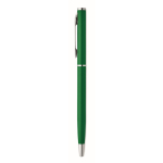 Gerecyclede aluminium pen met chromen clip kleur groen vierde weergave