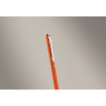 Gerecyclede aluminium pen met chromen clip kleur oranje foto bekijken tweede weergave