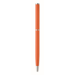 Gerecyclede aluminium pen met chromen clip kleur oranje vijfde weergave
