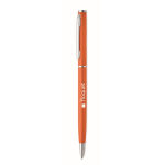 Gerecyclede aluminium pen met chromen clip kleur oranje tweede hoofdweergave